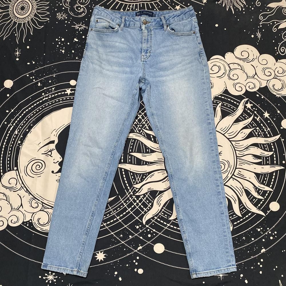 Boden Straight Jeans Women's 32x29 Blue Cotton Denim Workwear Faded Stretch
